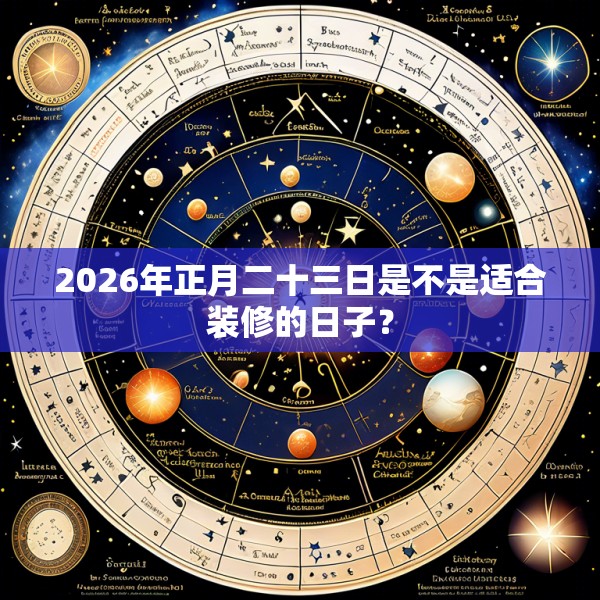 2026年正月二十三日是不是适合装修的日子?