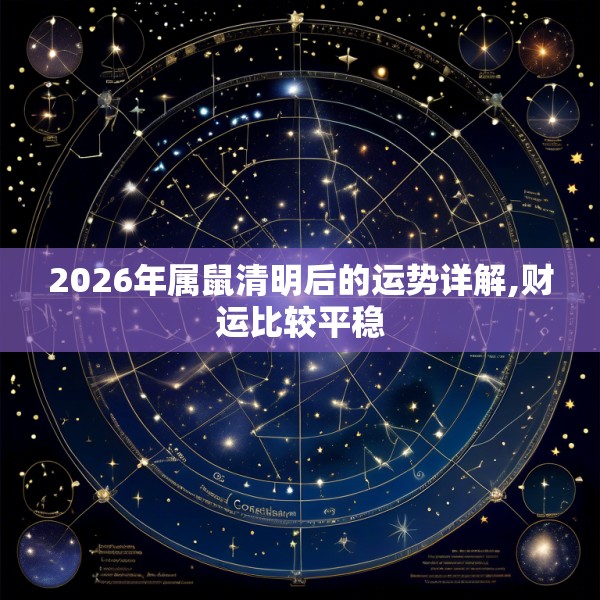 2026年属鼠清明后的运势详解,财运比较平稳