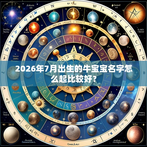 2026年7月出生的牛宝宝名字怎么起比较好？