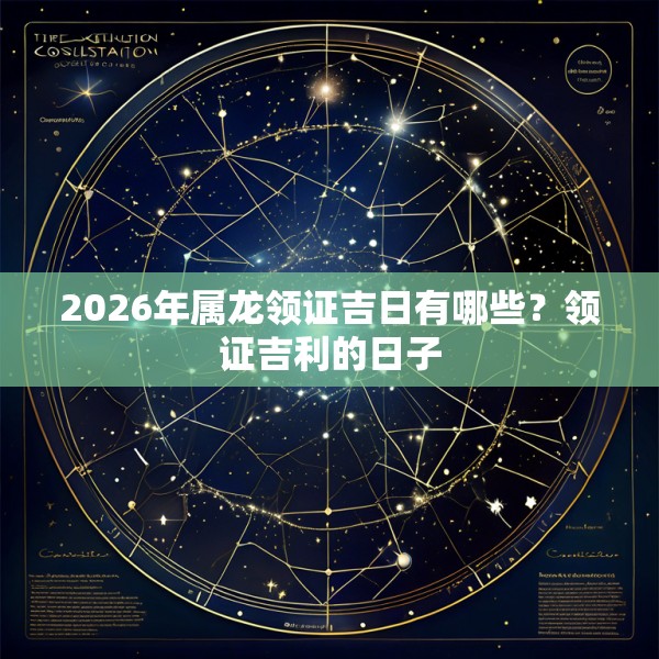 2026年属龙领证吉日有哪些？领证吉利的日子