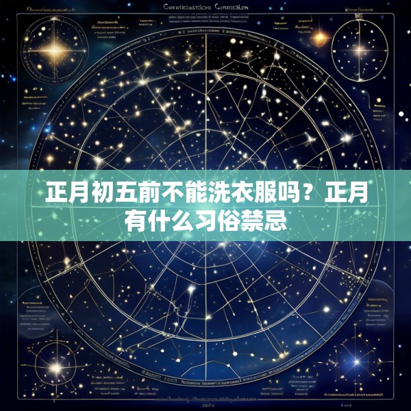 正月初五前不能洗衣服吗?正月有什么习俗禁忌