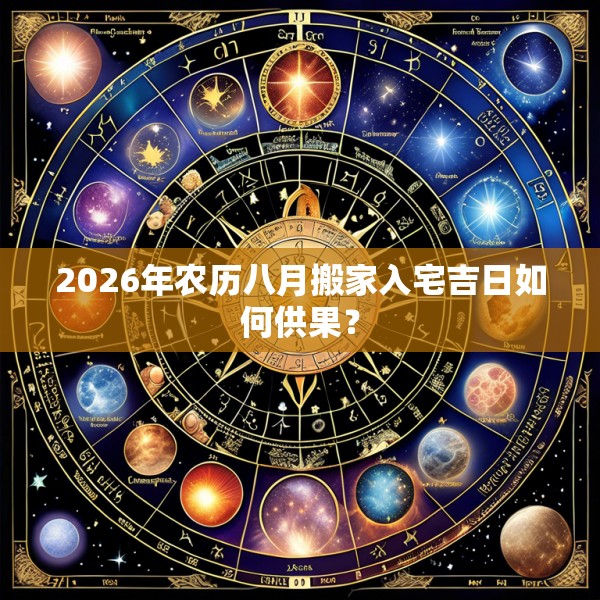 2026年农历八月搬家入宅吉日如何供果？