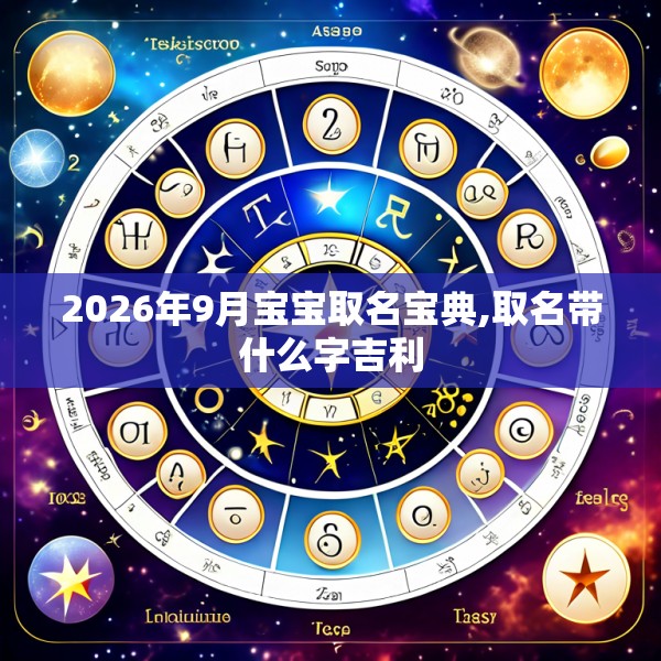 2026年9月宝宝取名宝典,取名带什么字吉利