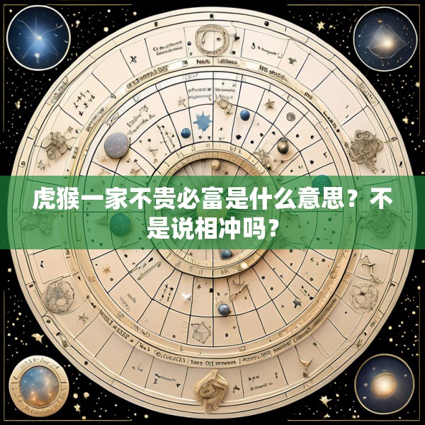 虎猴一家不贵必富是什么意思？不是说相冲吗？
