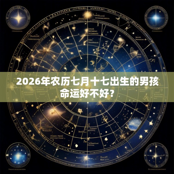2026年农历七月十七出生的男孩命运好不好？