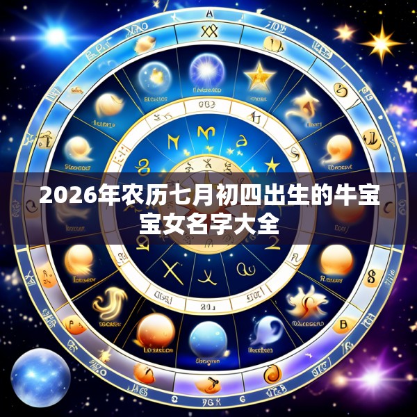 2026年农历七月初四出生的牛宝宝女名字大全