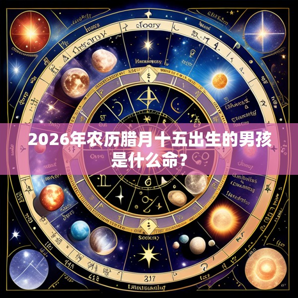 2026年农历腊月十五出生的男孩是什么命?