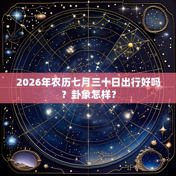 2026年农历七月三十日出行好吗？卦象怎样？