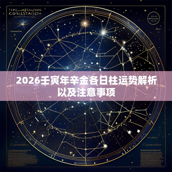 2026壬寅年辛金各日柱运势解析以及注意事项