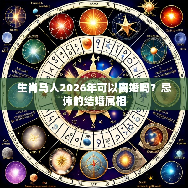 生肖马人2026年可以离婚吗?忌讳的结婚属相