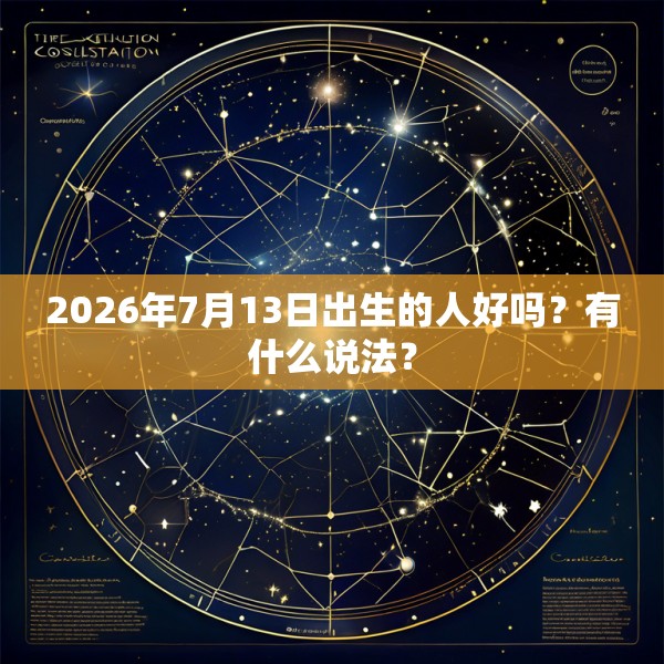 2026年7月13日出生的人好吗？有什么说法？