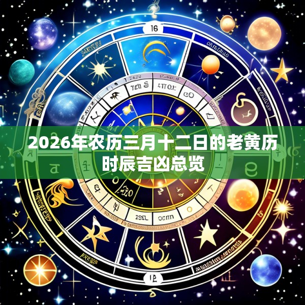 2026年农历三月十二日的老黄历时辰吉凶总览
