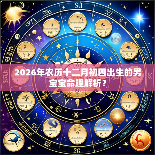 2026年农历十二月初四出生的男宝宝命理解析？