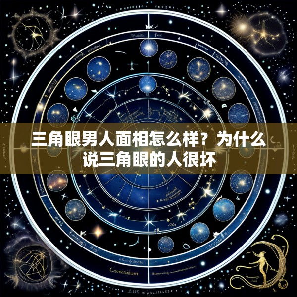 三角眼男人面相怎么样?为什么说三角眼的人很坏