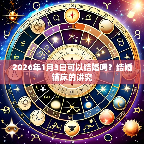 2026年1月3日可以结婚吗?结婚铺床的讲究