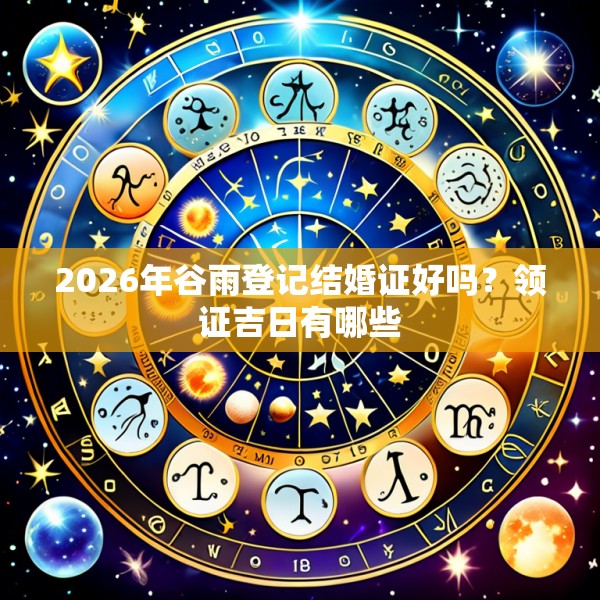 2026年谷雨登记结婚证好吗？领证吉日有哪些