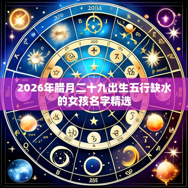 2026年腊月二十九出生五行缺水的女孩名字精选
