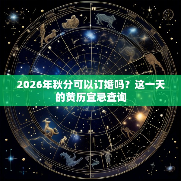 2026年秋分可以订婚吗?这一天的黄历宜忌查询