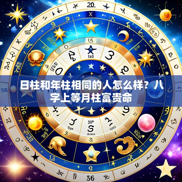 日柱和年柱相同的人怎么样？八字上等月柱富贵命