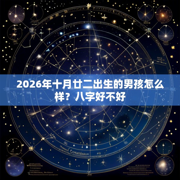 2026年十月廿二出生的男孩怎么样?八字好不好