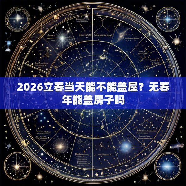 2026立春当天能不能盖屋？无春年能盖房子吗