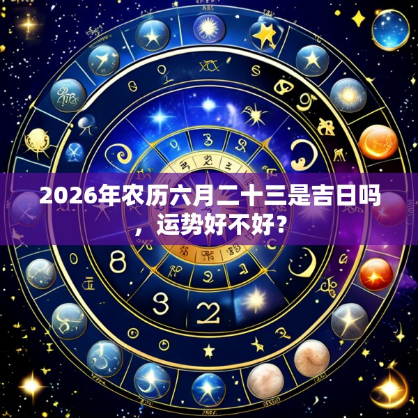 2026年农历六月二十三是吉日吗，运势好不好？