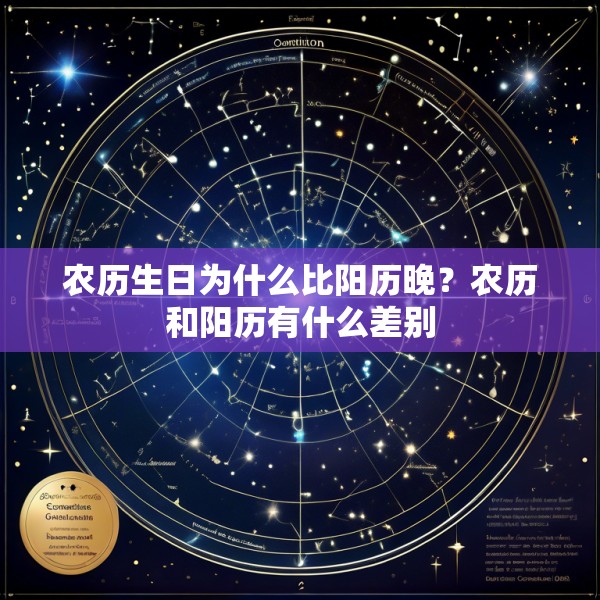 农历生日为什么比阳历晚?农历和阳历有什么差别