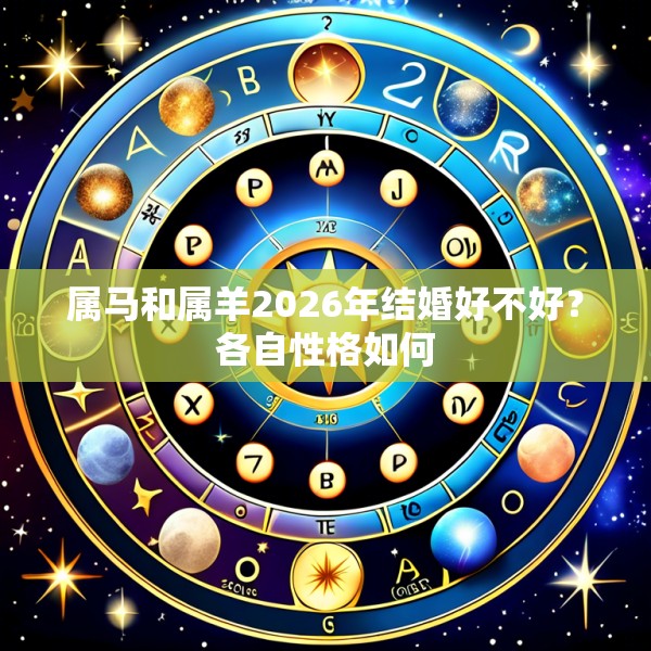属马和属羊2026年结婚好不好?各自性格如何