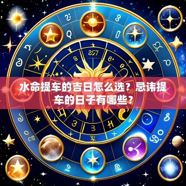 水命提车的吉日怎么选?忌讳提车的日子有哪些?