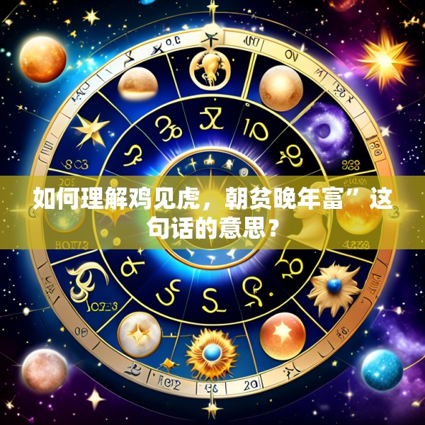 如何理解鸡见虎，朝贫晚年富”这句话的意思？