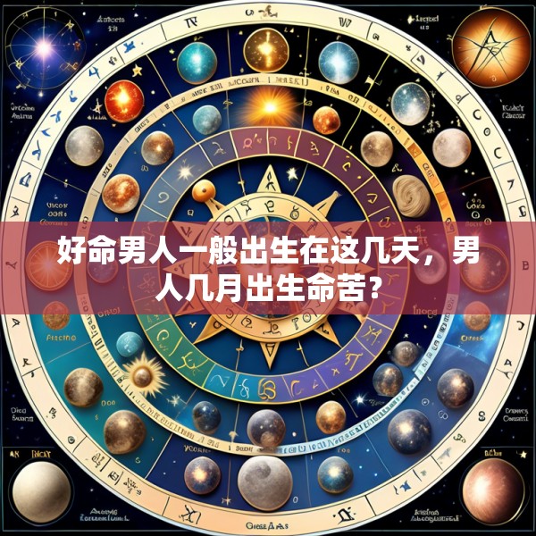 好命男人一般出生在这几天，男人几月出生命苦？