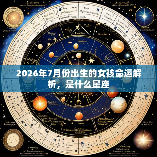 2026年7月份出生的女孩命运解析，是什么星座