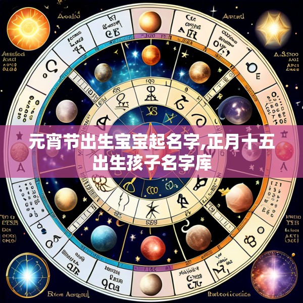 元宵节出生宝宝起名字,正月十五出生孩子名字库