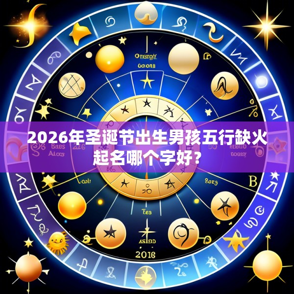 2026年圣诞节出生男孩五行缺火起名哪个字好？