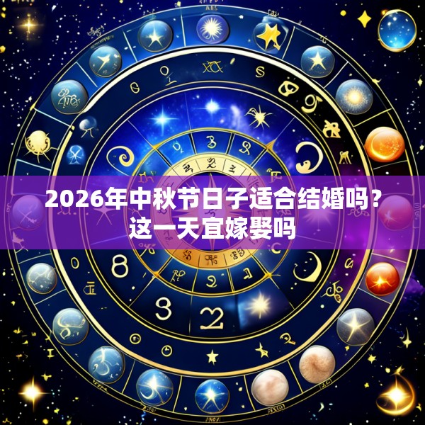 2026年中秋节日子适合结婚吗?这一天宜嫁娶吗