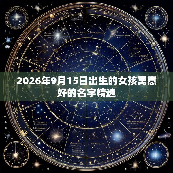 2026年9月15日出生的女孩寓意好的名字精选