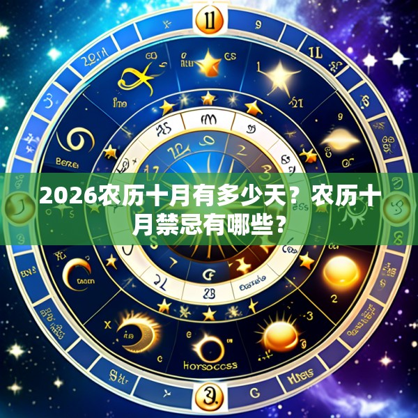 2026农历十月有多少天？农历十月禁忌有哪些？