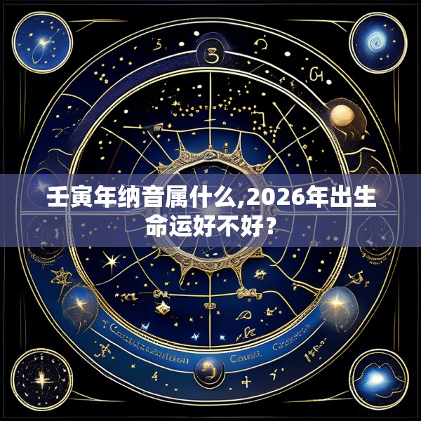 壬寅年纳音属什么,2026年出生命运好不好？