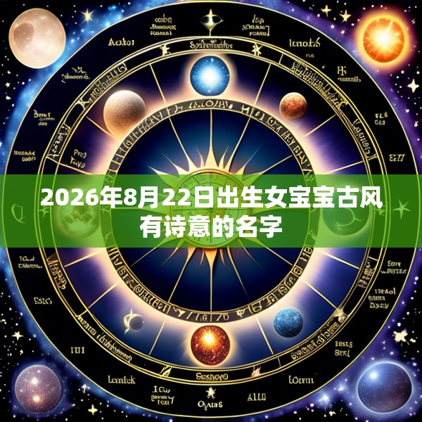 2026年8月22日出生女宝宝古风有诗意的名字