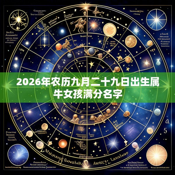 2026年农历九月二十九日出生属牛女孩满分名字