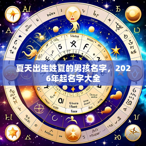 夏天出生姓夏的男孩名字，2026年起名字大全