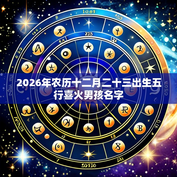 2026年农历十二月二十三出生五行喜火男孩名字