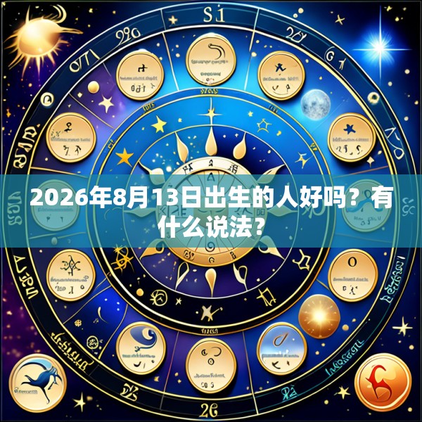 2026年8月13日出生的人好吗？有什么说法？