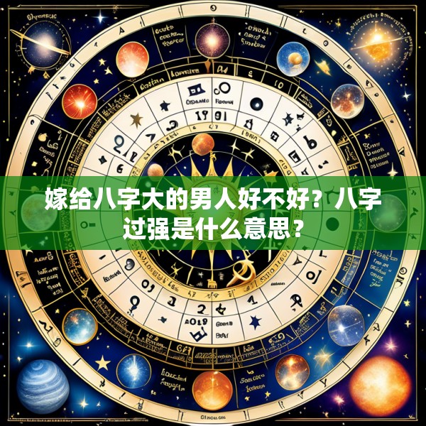 嫁给八字大的男人好不好?八字过强是什么意思?