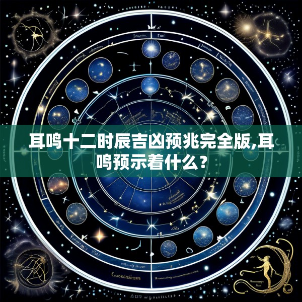 耳鸣十二时辰吉凶预兆完全版,耳鸣预示着什么？