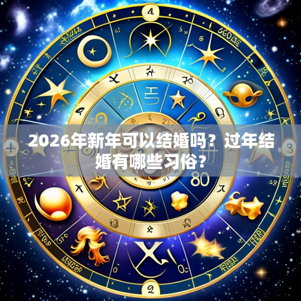 2026年新年可以结婚吗？过年结婚有哪些习俗？