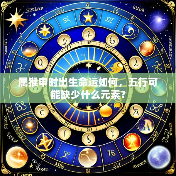 属猴申时出生命运如何，五行可能缺少什么元素？