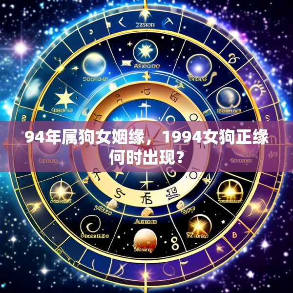 94年属狗女姻缘，1994女狗正缘何时出现？