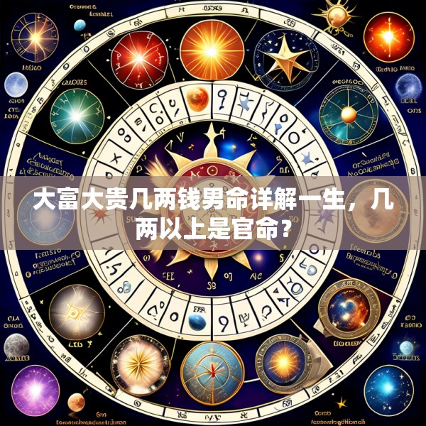大富大贵几两钱男命详解一生,几两以上是官命?