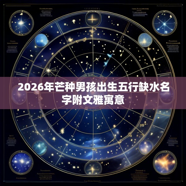 2026年芒种男孩出生五行缺水名字附文雅寓意